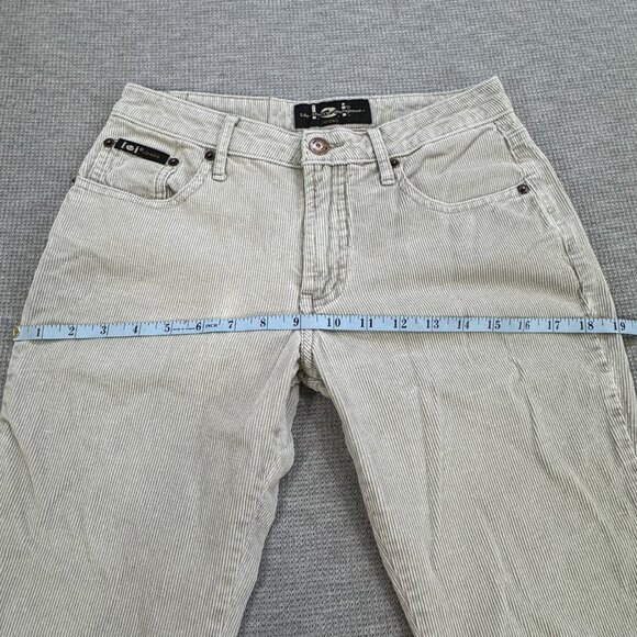 Lei Jeans Womens Size 1 Tan Corduroy Flare Bootcut Leg Mid Rise 100% Cotton Y2K - Picture 9 of 13
